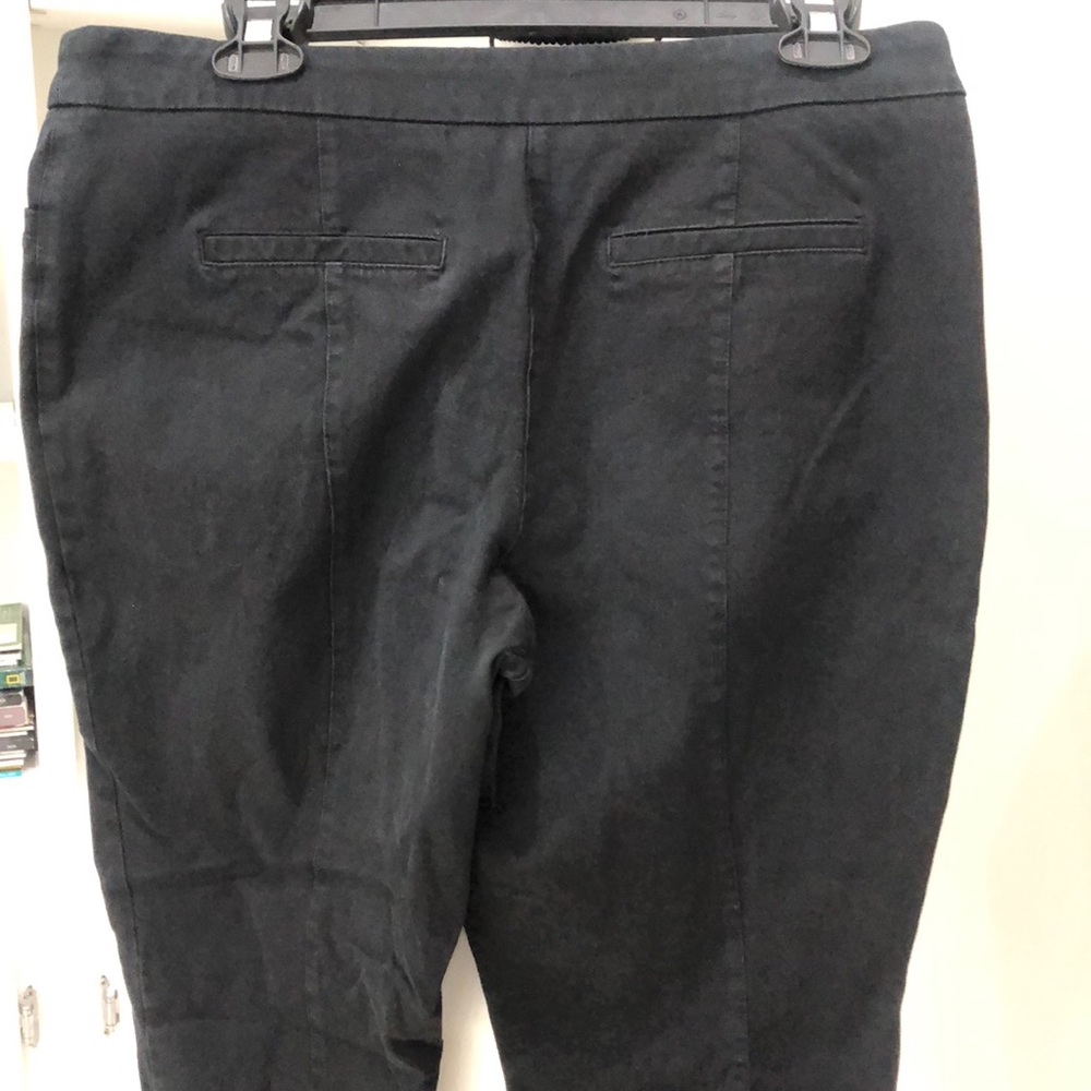 Investments 6th Ave Straight Leg Mid Rise Stretch Black Pant - Picture 7 of 7